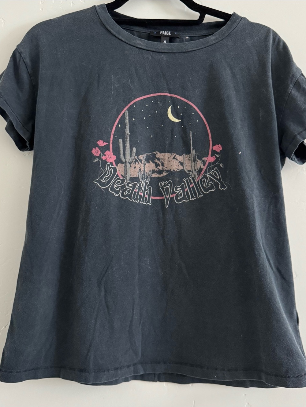 PAIGE ' Black 'Death Valley' Graphic Tee size xs